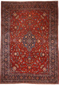 Kashan Tappeto 440x320 Rosso (Iran) Annodato A Mano