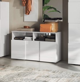 Mobile da ingresso Poly linea Dama in finitura Bianco Lucido