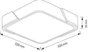 Brilagi - Plafoniera LED PILANA LED/24W/230V rovere/bianco 32x32 cm