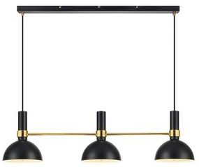 Markslöjd 106971 - Lampadario a sospensione con filo LARRY 3xE27/60W/230V nero/oro