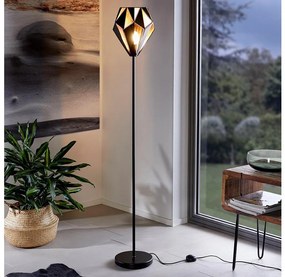 Eglo 62838 - Lampada con piedistallo CARLTON PRO 1xE27/60W/230V nero