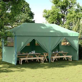 Tendone Per Feste Pieghevole Pop-up Con 4 Pareti Verde /