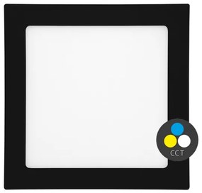 Ecolite LED-WSQ-CCT/18W/CR- Lampada LED da incasso RAFA LED/18W/230V IP44 nero