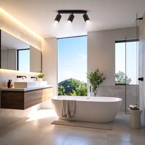Brilagi - Luce Spot da bagno SELE 3xGU10/30W/230V IP44 nero