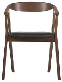 Sedie design in stile scandinavo nero e legno scuro (set di 2) BAHIA