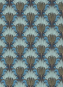 Morris & Co Carta da parati Tulip & Bird - Opal/ Seafoam