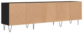 Mobile Porta TV Nero 150x30x44,5 cm in Legno Multistrato