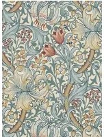 Tapete Golden Lily von Morris & Co. - Slate/ Manilla