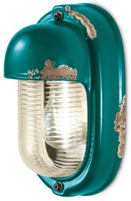 Applique Vintage Verticale Ceramica Verde 1 Luce E27