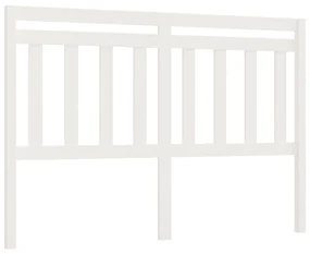 Testiera per letto bianca 126x4x100cm in legno massello di pino