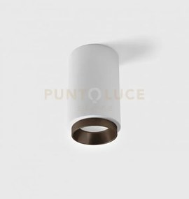 Propilei lampada da soffitto 2 anelli alluminio e bronzo