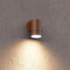Applique Cilindrica Monodirezionale IP65 GU10 Corten Colore Corten