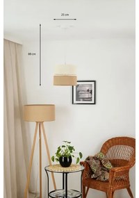 Brilagi - Lampadario a cavo ROYAL YUTE 1xE27/15W/230V Ø 25 cm beige crema