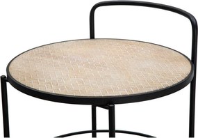 Tavolino da servizio in metallo su ruote 41,5x40 cm Arex – Mauro Ferretti