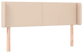 Testiera cappuccino a led 147x16x78/88 cm in similpelle