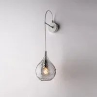 Applique Moderna Pluvia Grigio Fum 1 Luce E14