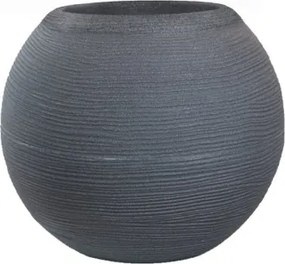 Vaso in resina da esterno interno tondo a sfera d.40x33h Botticelli Grigio