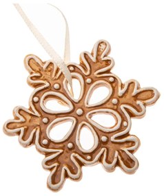 Decorazione per albero di natale in ceramica ø 6 cm Gingerbread Flake – Dakls