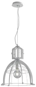 Lampadario Industriale Urban bianco paralume bianco E27 Ø40cm LUCE AMBIENTE DESIGN