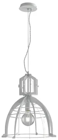 Lampadario Industriale Urban bianco paralume bianco E27 Ø40cm LUCE AMBIENTE DESIGN
