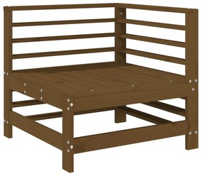 Set salotto da giardino 9 pz miele in legno massello di pino