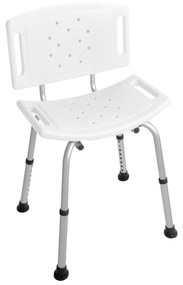 Sedia Doccia Con Buchi Di Drenaggio e Gommini Antiscivolo Feridras "Comfort" Bianco