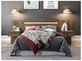 Testata allungabile con comodini - 140/160 cm - Marrone - PARATI