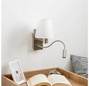 Brilagi - Applique a LED NUBILA 1xE27/25W/230V + LED/3W cromo/bianco