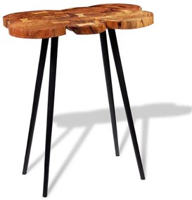 Tavolo a tronco legno massello di acacia 90x60x110 cm