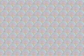 Carta da parati – Casette colorate dell'arcobaleno