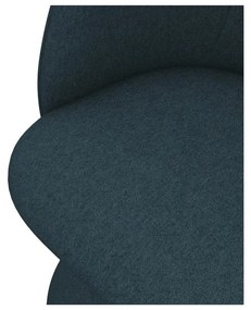 Sedia da pranzo color petrolio in imbottito Maia – Makamii