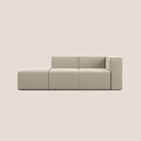 Nettuno divano lineare modulare e componibile in morbido tessuto bouclè T07 beige