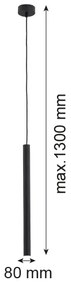 Argon 8067 - Lampadario a sospensione con filo ETNA 1xG9/6W/230V nero