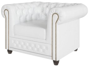 Poltrona in similpelle bianca York - Ropez