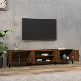 Mobile tv rovere marrone 180x31,5x40 cm in legno multistrato