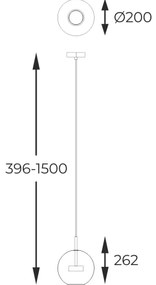Zuma Line P0428-01J-L4AC - Lampadario LED a sospensione con filo ENCELADUS LED/5W/230V oro