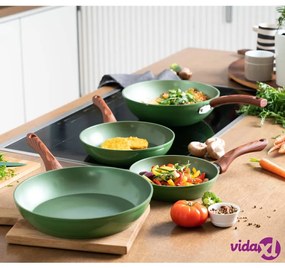 Just Vegan Padella ECO CeraVegan 24 cm Alluminio Verde