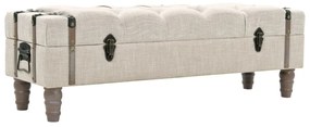 Cassapanca İn Legno Massello E Acciaio 111x34x37 Cm /