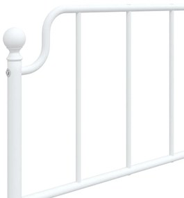 Testiera in metallo bianco 107 cm