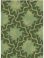 Cole & Son Carta da parati Moss Trellis - Evergreen and Antique Gold