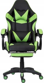 Sedia da gioco ergonomica CLASSIC con poggiapiedi verde