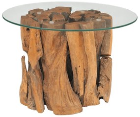 Tavolino da caffè in legname massello di teak 60 cm