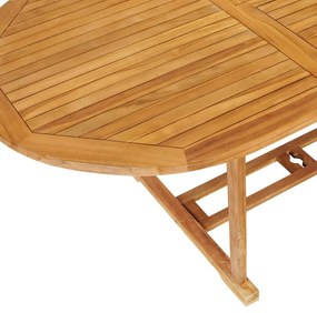 Set da Pranzo da Giardino 7 pz in Legno Massello di Teak