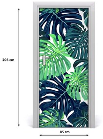 Sticker porta Foglie tropicali 85x205 cm