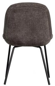 Sedie da pranzo in set grigie in velluto 2 pz Crate – WOOOD