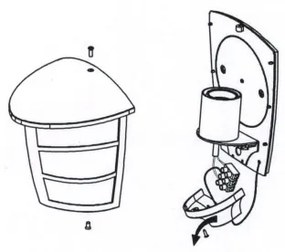 Eglo 93407 - Applique da esterno ALORIA 1xE27/60W/230V