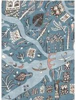 Lewis & Wood Carta da parati Utopia - Blue Almond