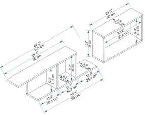 Mensola NEWRA 35x150 cm marrone