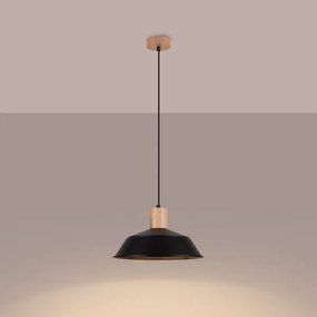 Sollux SL.1322 - Lampadario a sospensione con filo FANO 1xE27/15W/230V diametro 34 cm nero