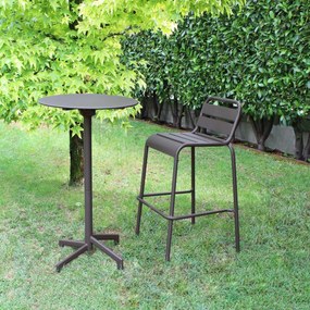 OPERA - set tavolo in metallo cm Ø 60 x 102 h con 2 sgabelle Opera